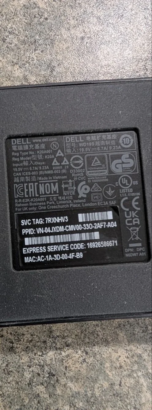 Dell WD19S USB-C docking station